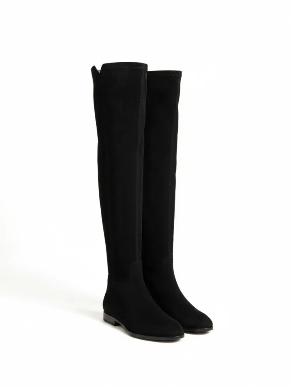 ASH Suede Jess‎ Tall Black Over The Knee Boots 5.5 New With Box